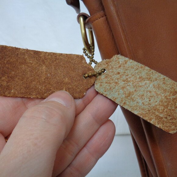 COACH Vintage 1980s Slim Briefcase Tan 17" x 11" - Picture 7 of 15